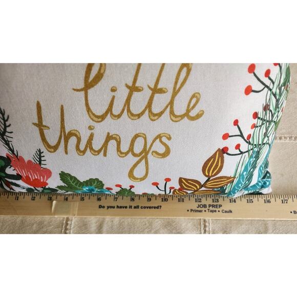 THROW PILLOW-PIER 1 Vintage-Inspirational Message -White-Floral-16"x16" - Picture 13 of 15